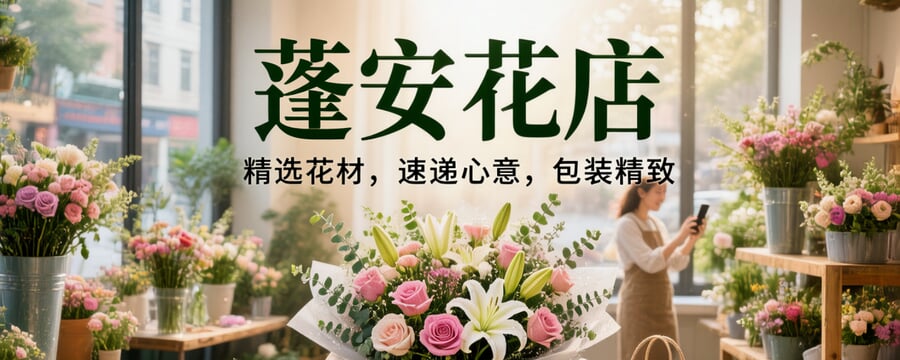 南充满天星花行本地店铺实景
